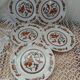 5 small antique Sarreguemines plates