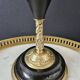 Oeuf d'Autruche, Socle en Laiton/Bronze et Marbre Noir (XIXe - Napoléon III) H: 37 cm | PlaceOddity