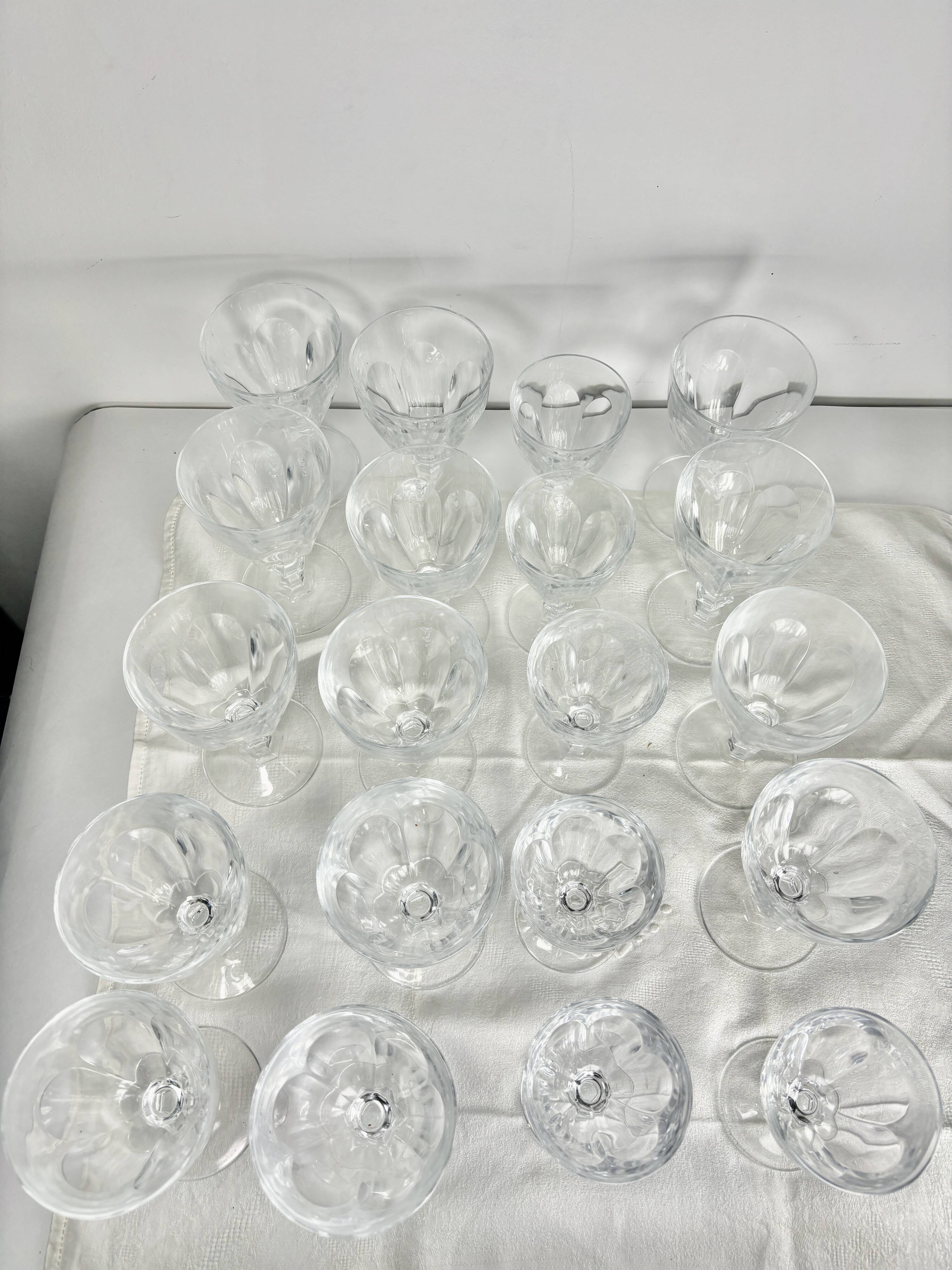 Verres cristal vintage1980 x 20