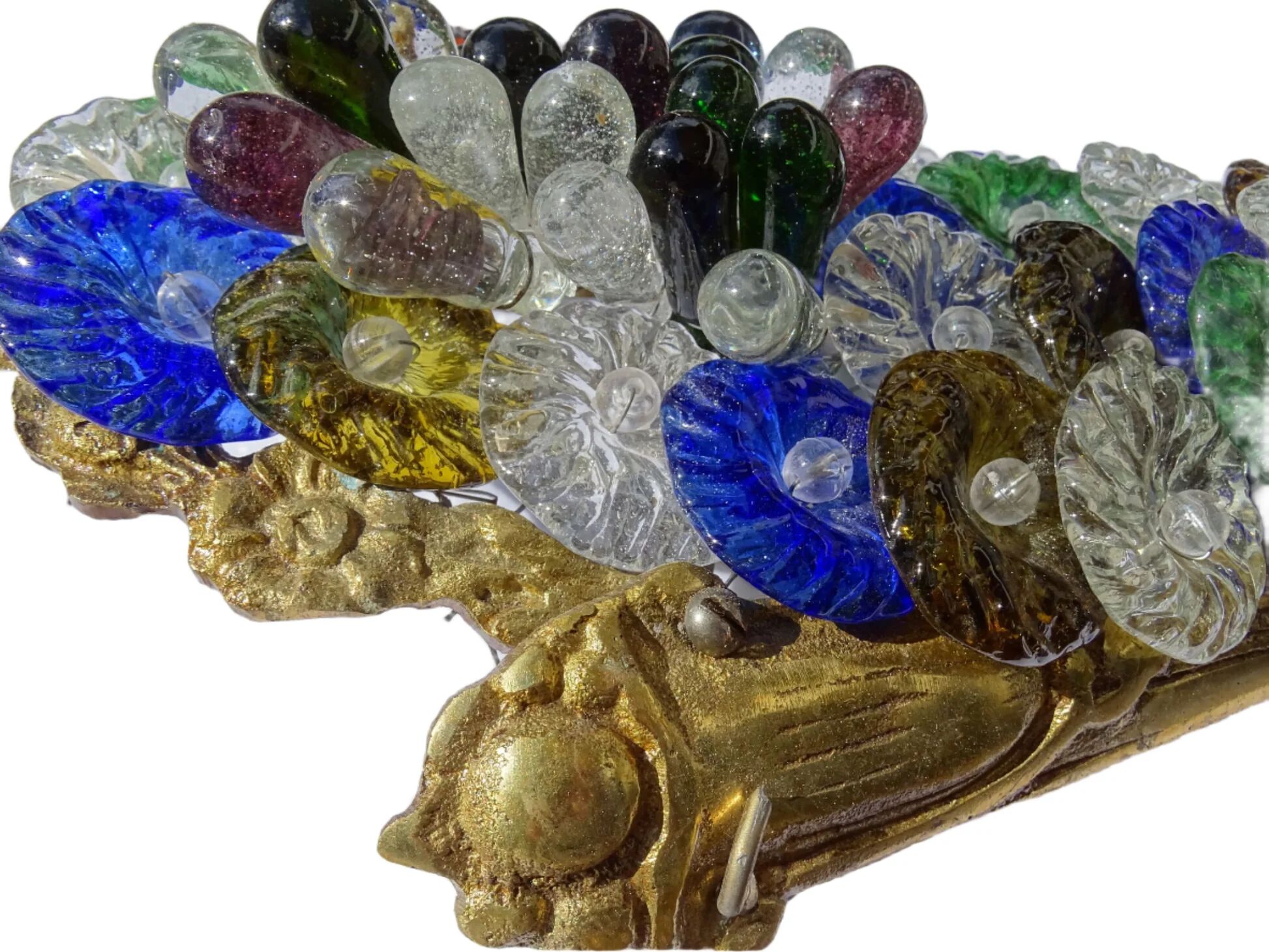 Appliques murales vintage italiennes en verre de Murano, lot de quatre