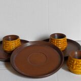 Three ceramic shells ceramano germany 50s