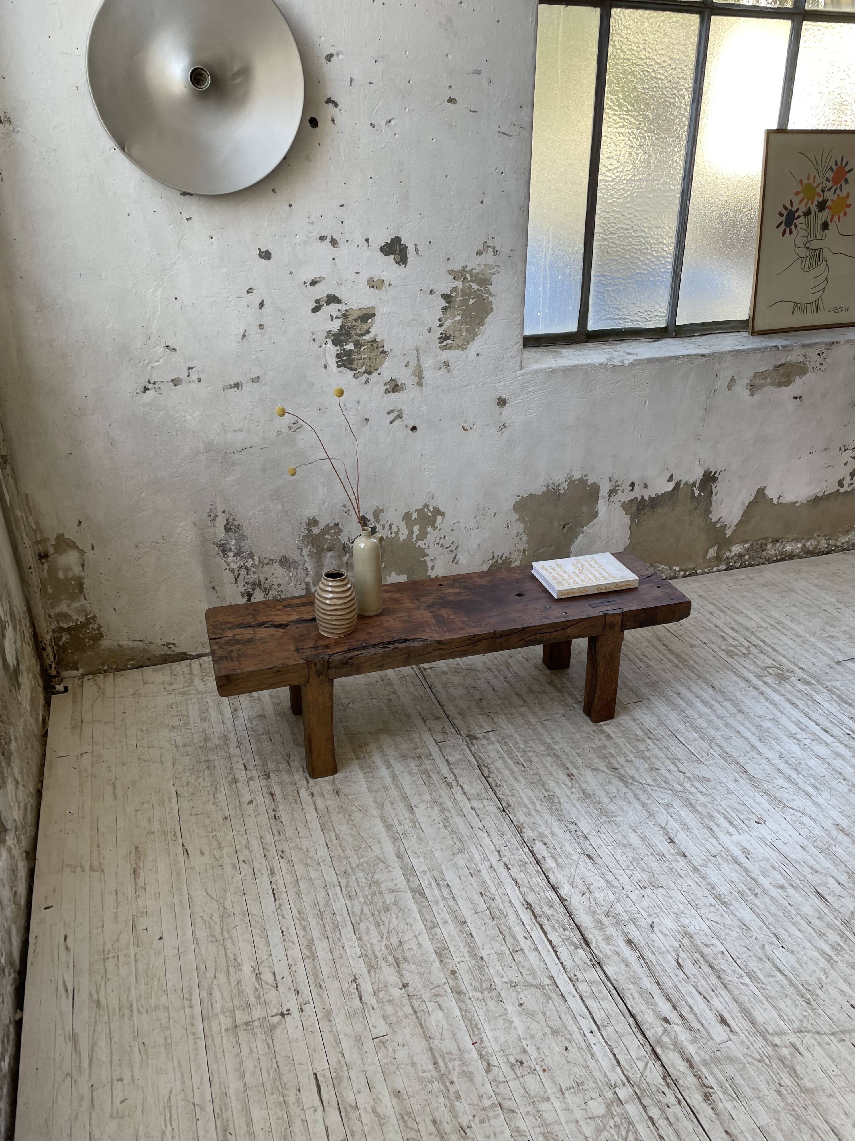 Brutalist workbench solid cherry coffee table