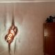 XL Brutalist Wall Lamp or Iron Sculpture