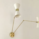 2 Wall Sconce white articulated arms