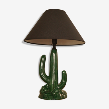 Lampe céramique cactus 1980