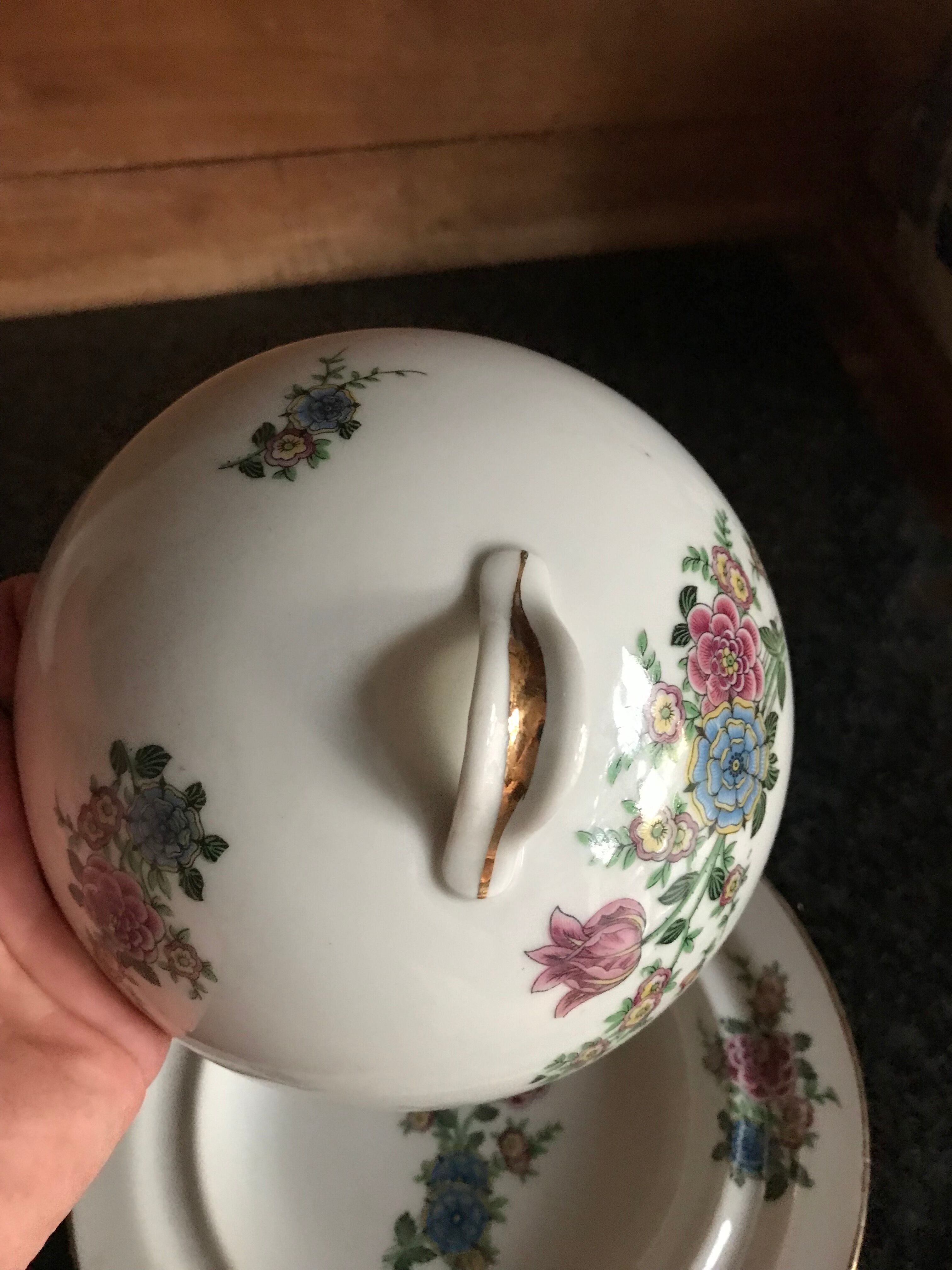 Butter maker in Porcelain of Limoge