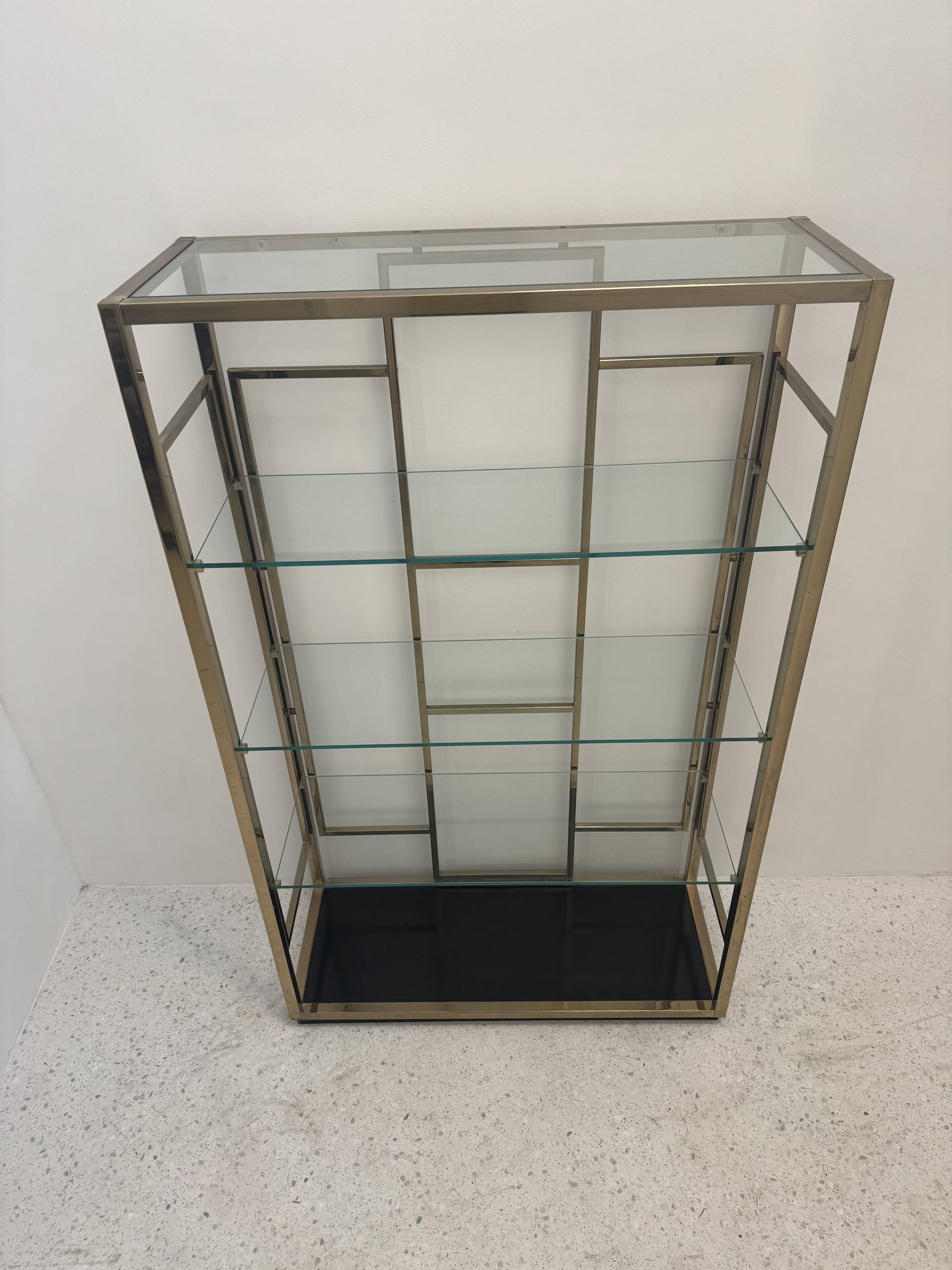 70s golden metal shelf