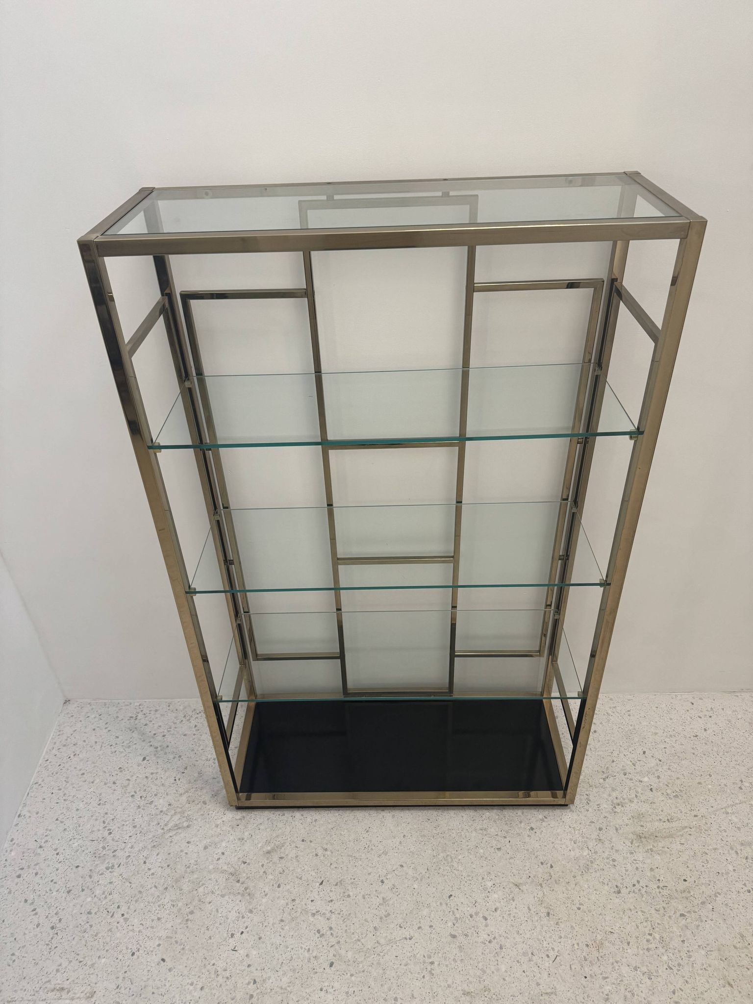 Étagère métal doré années 70s
