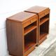 Pair of art deco nightstands, art deco wooden bedside tables, can end
