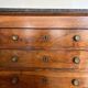 Antique walnut and marble commode
