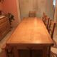 Solid oak dining table made by a craftsman cabinetmaker.