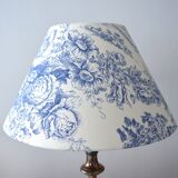 Vintage toile de Jouy lampshade, blue flowers