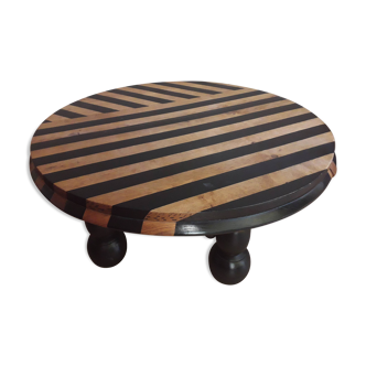 Brutalist coffee table, attributed to Charles Dudouyt