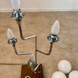 Old metal table lamp Italian design Gioffredo REGGIANI 70s vintage 4 lights