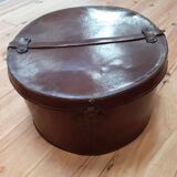 Leather hat box