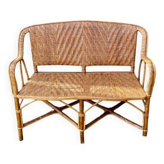 Rattan bench