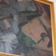 Original large mid-century Swedish oil on canvas – “Composition” by Sixten Lundbohm – vintage & framed – 77 × 70 cm (30.3" × 27.6")