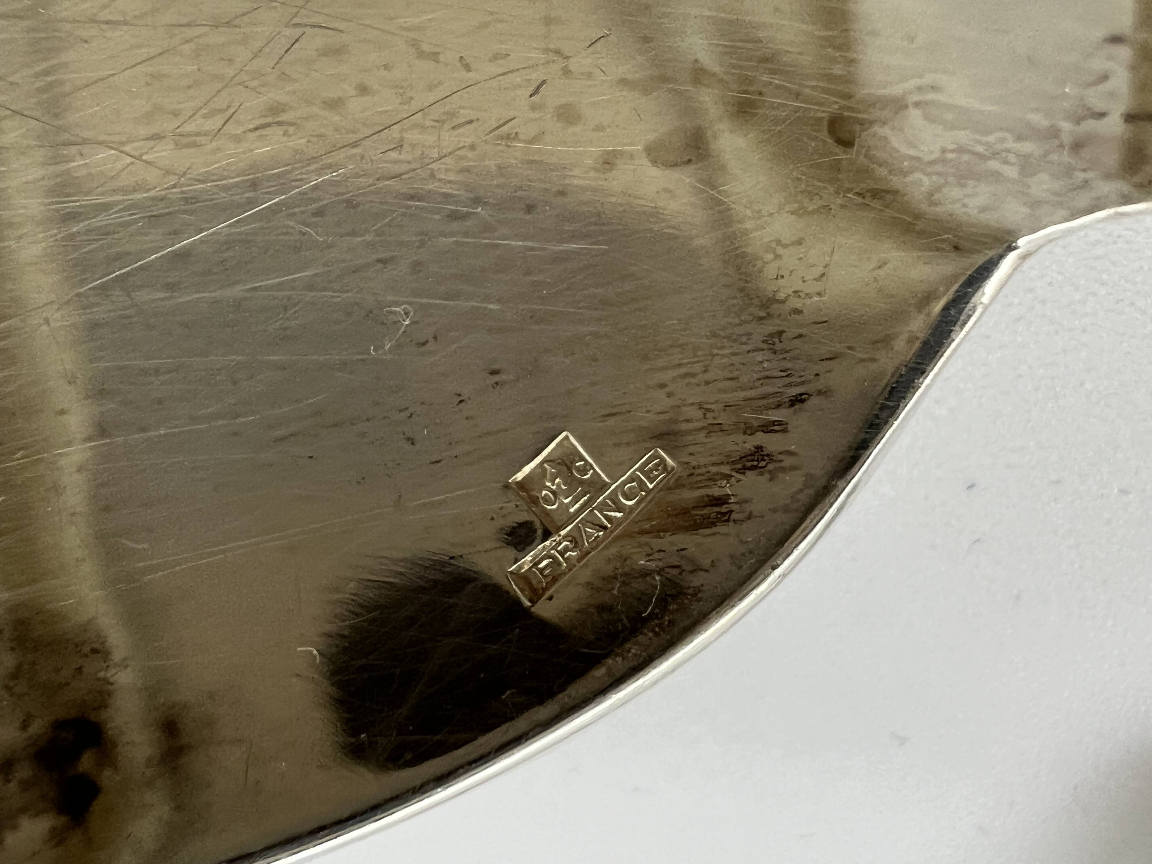 12 large Christofle spoons, Versailles model, silver plated metal