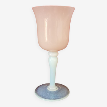 Opaline pink vase glass