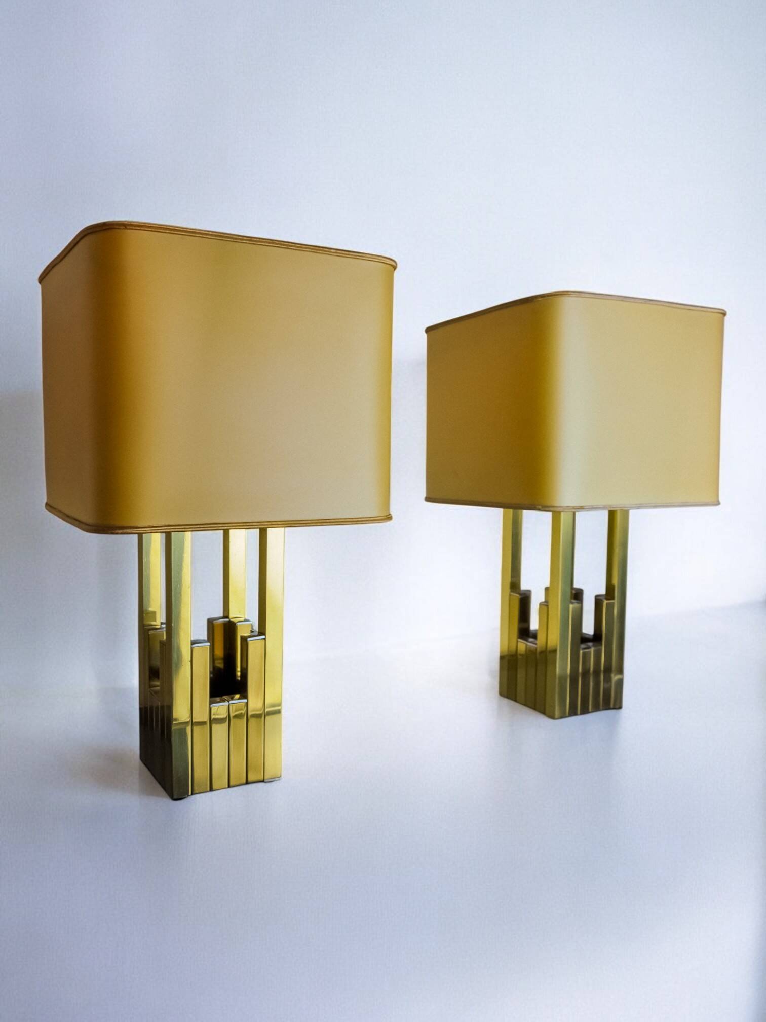 Pair of Regency lamps by Bd Lumica, Italy, 1970