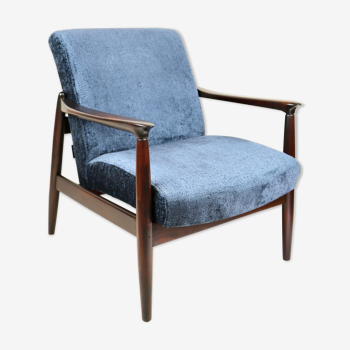 Navy Blue Armchair by Edmund Homa, 1970s