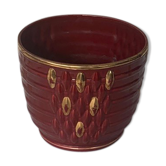 Cache pot saint merciful in red dabbling red art deco art deco