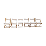 Set of 6 "design 1960" folding chairs.