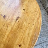 Set of round table and 4 rounded benches, 1950