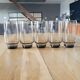 5 verres à eau  vintage en verre fumé