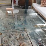 Rectangular glass coffee table, 1970/80