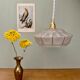 Suspension abat-jour vintage art déco en verre