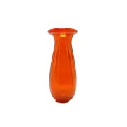 ABM Vase, mid-century modern, orange glass, Poland, 1970s