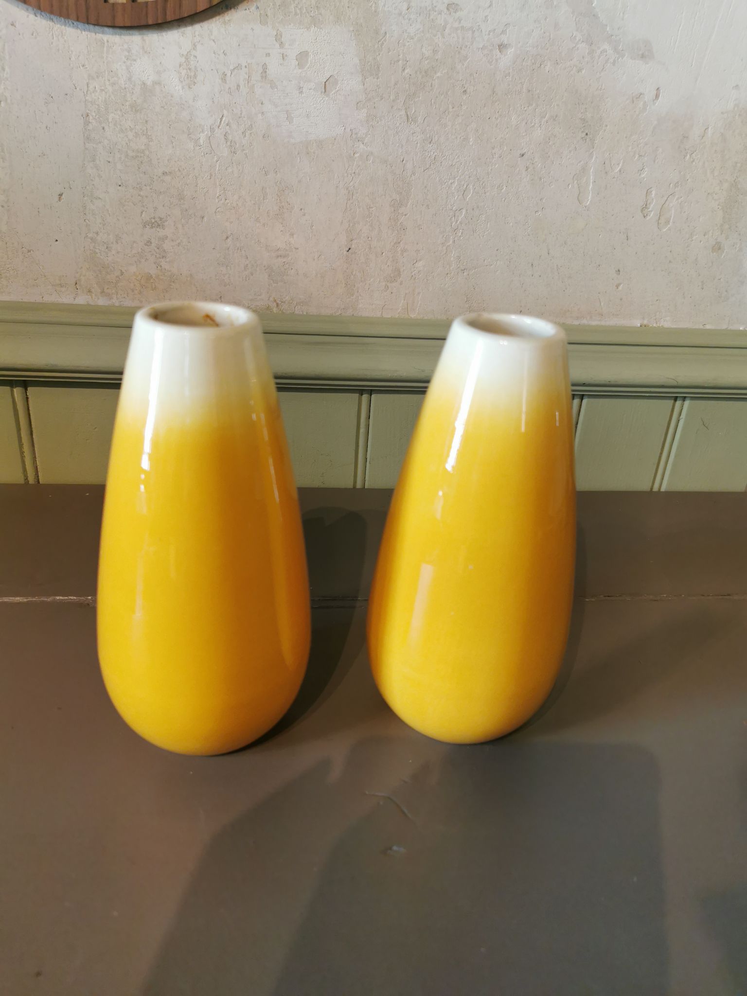 Paire de vases vintage massier vallauris