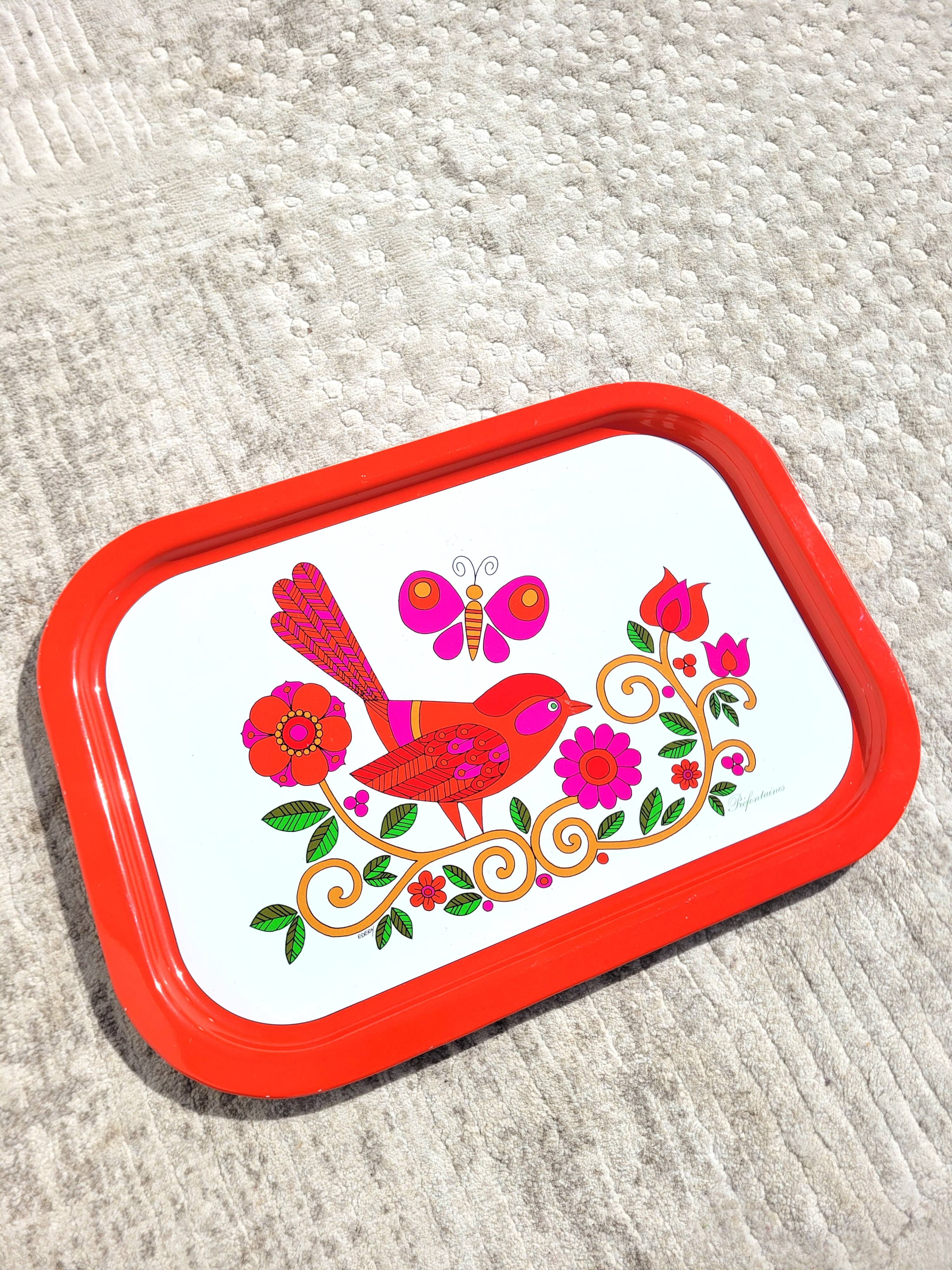 Vintage Préfontaines 70s tray