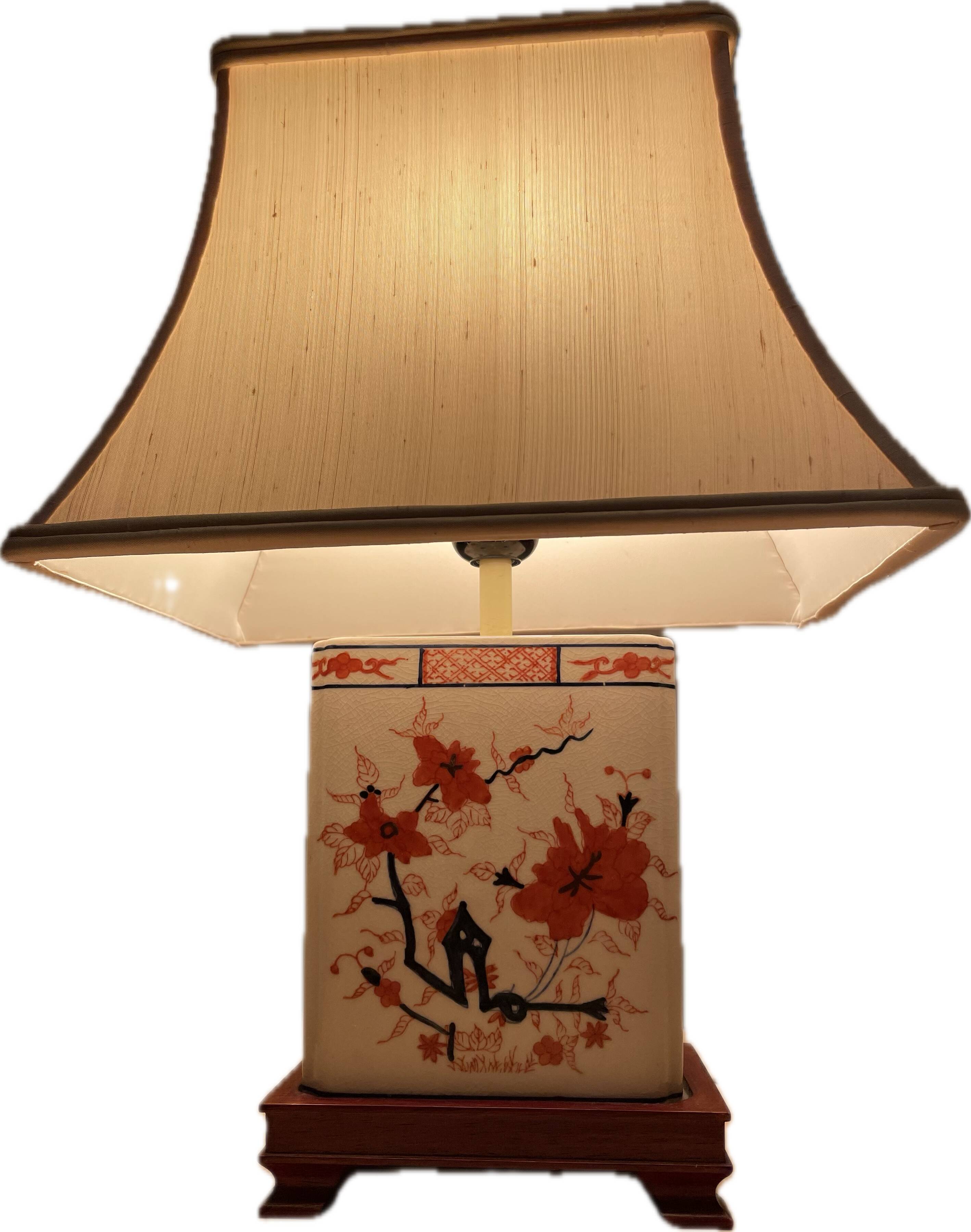 Asian style ceramic bedside lamp