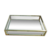 Table basse en laiton verre et miroir 1960/1970