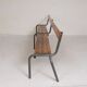 Industrial slatted bench from a French school, 1960s.