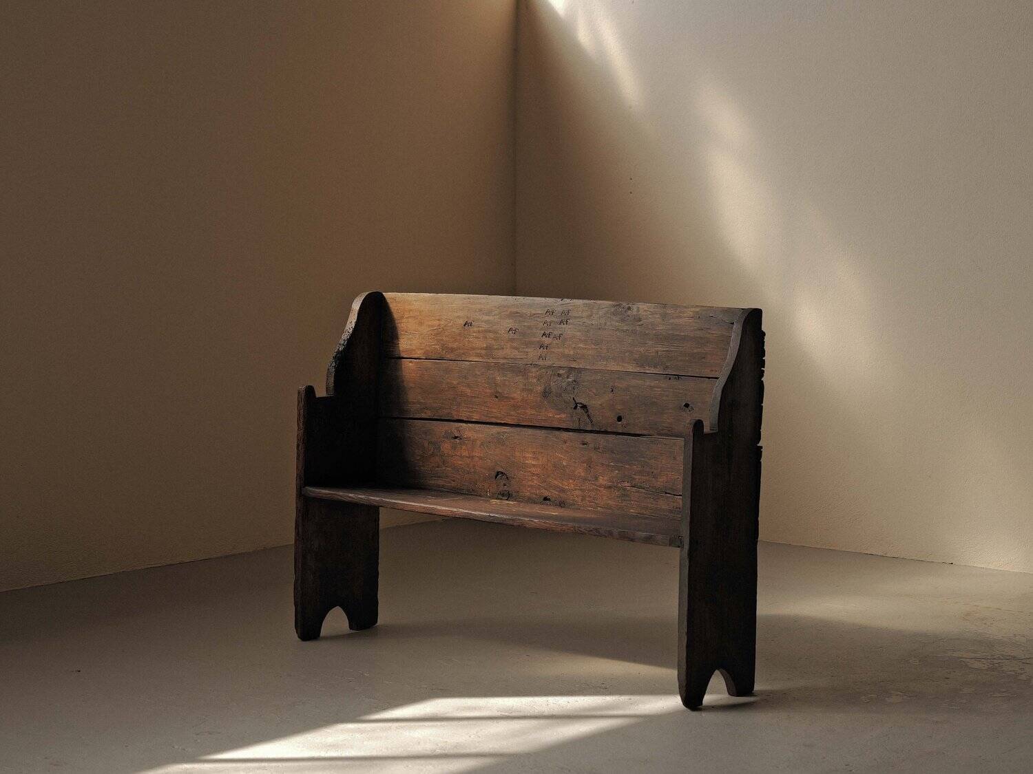 Banc de ferme, Art-Populaire, Ardèche, XIXᵉ siècle