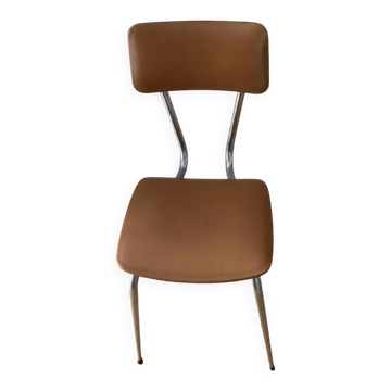 Vintage 70s chrome metal tub chair