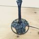 Wrought iron lamp - Art Nouveau lamp, black metal, plant decoration.