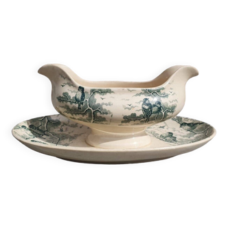 Snow gravy boat sarreguemines u& cie