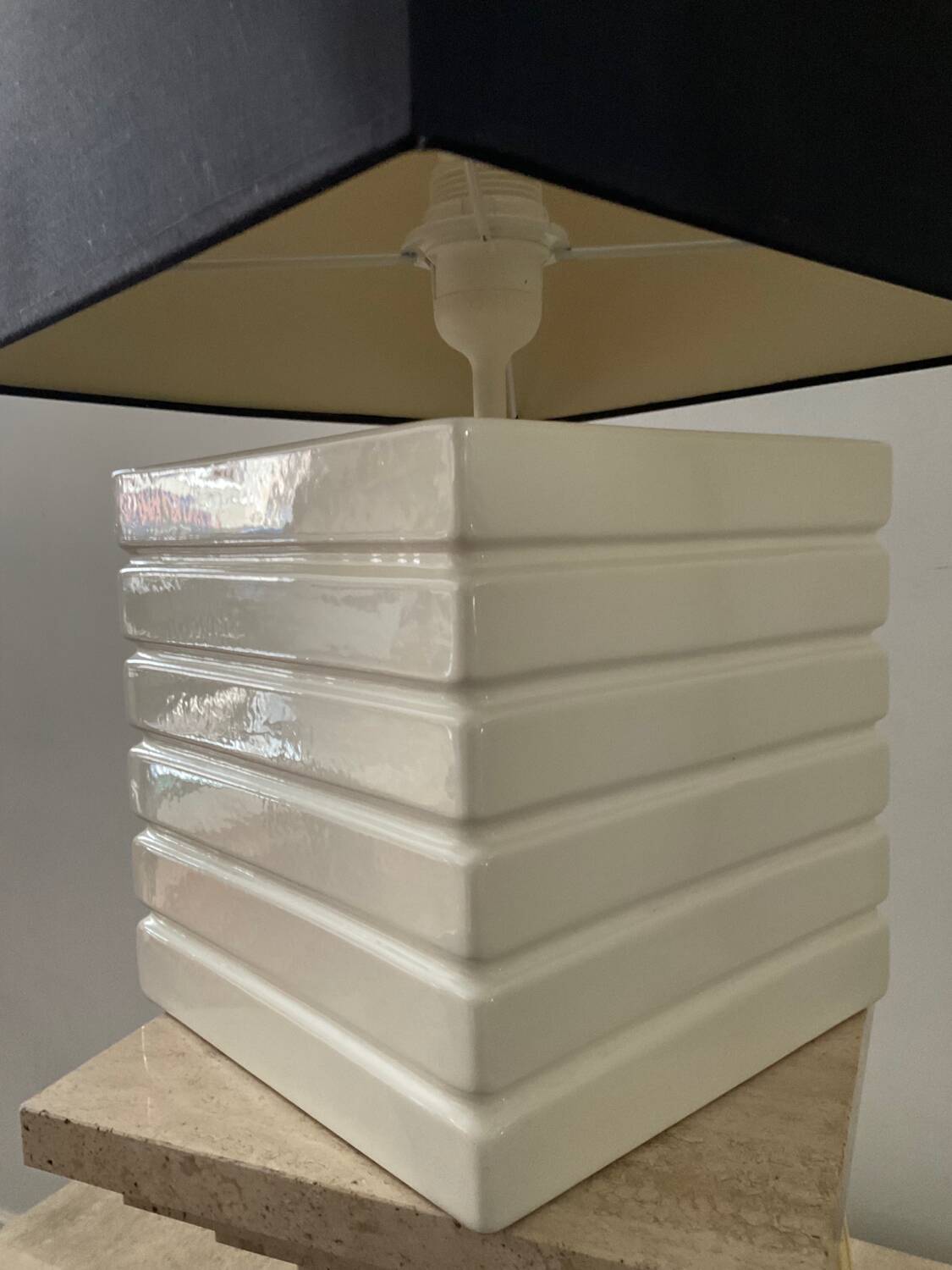 Vintage porcelain lamp from the 70s