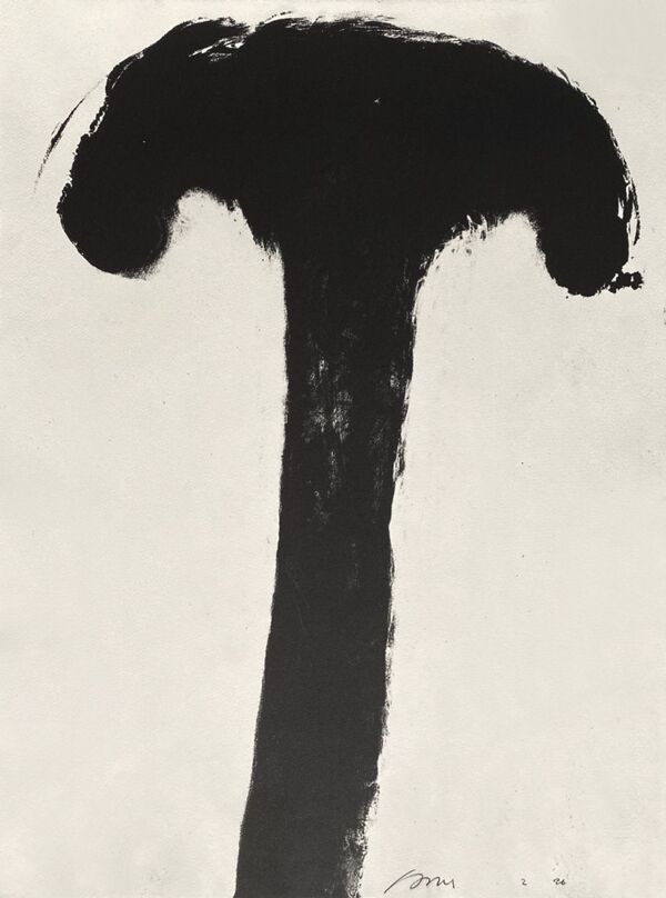 Michel haas arbre 1991 lithographie