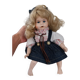 Wooden swing desk and porcelain dolls