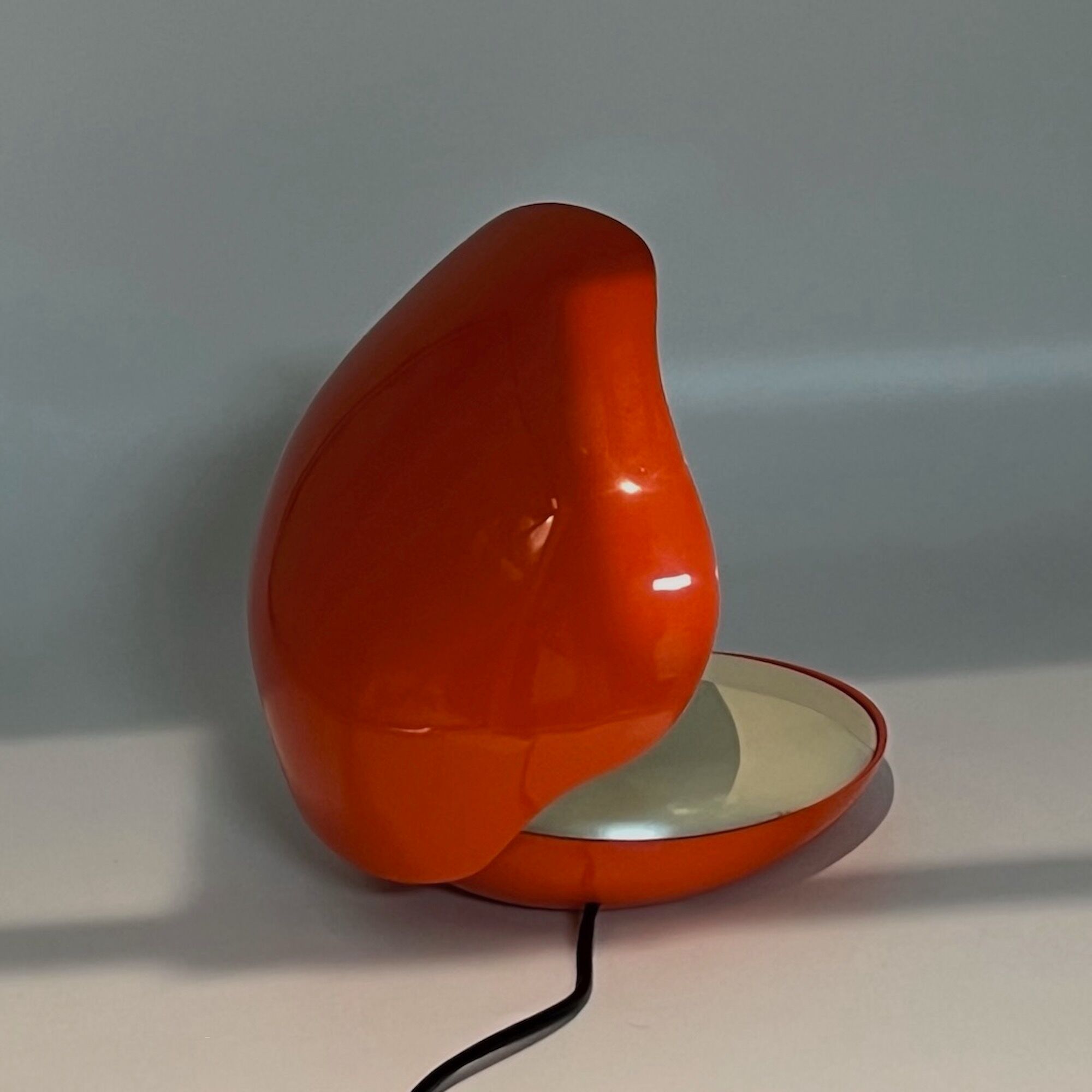 Space age orange lamp oyster by gamma3, 70s