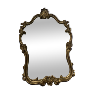 Louis XV-style golden mirror in good shell condition