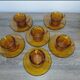Duralex - 6 tasses et sous tasses verre orange