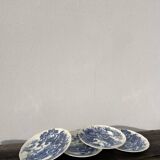 4 flat plates Gien iron earth