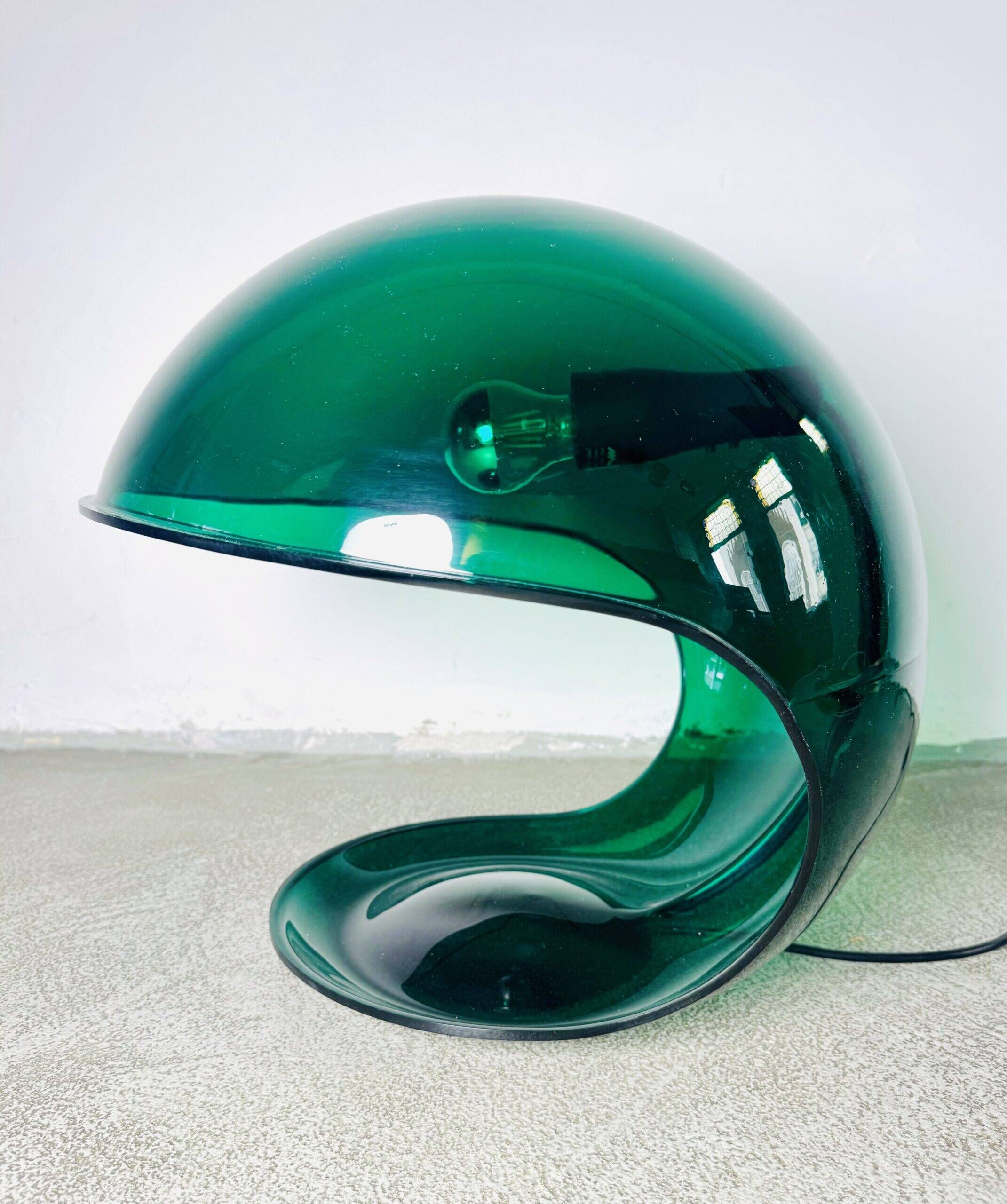 Foglia Model 643 Translucent Table Lamp By Elio Martinelli For Martinelli Luce, Italy 1969