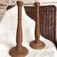 2 bougeoirs en bois